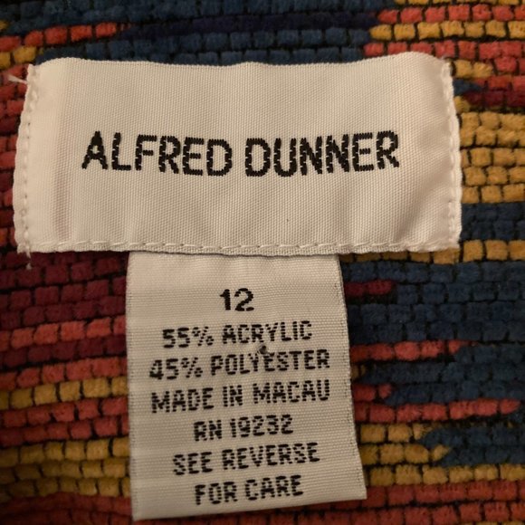 NWOT Vintage Alfred Dunner Aztec Design Coat Jacket Size 12 - Picture 7 of 8